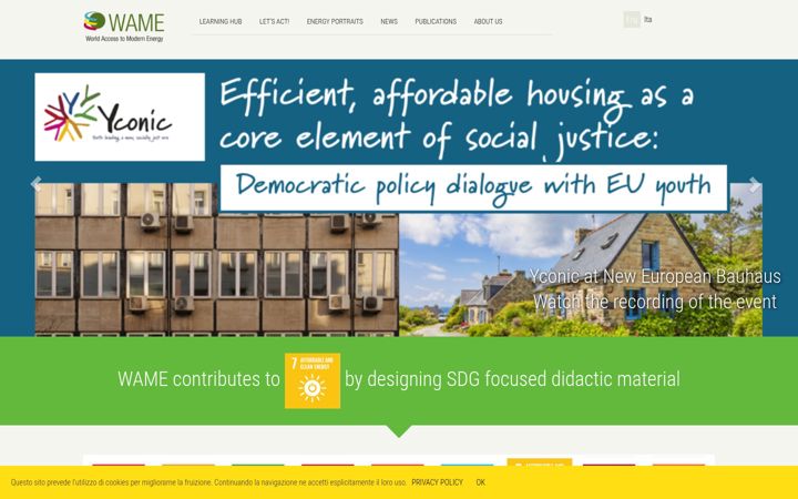 Screenshot of wame2030.org