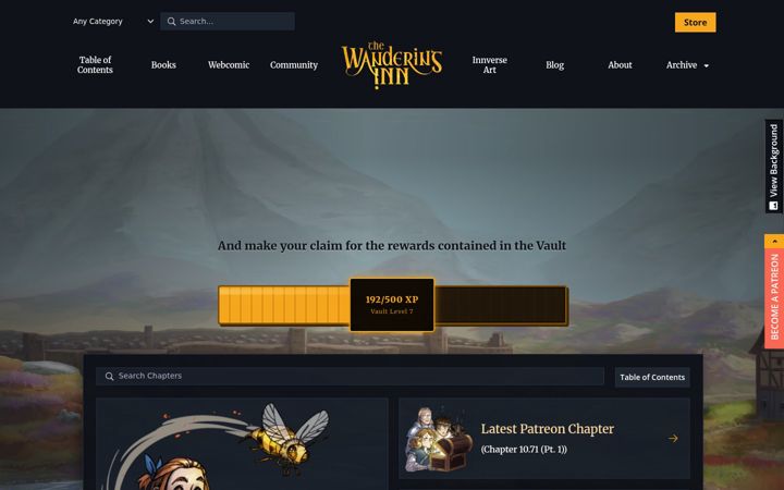 Screenshot of wanderinginn.com