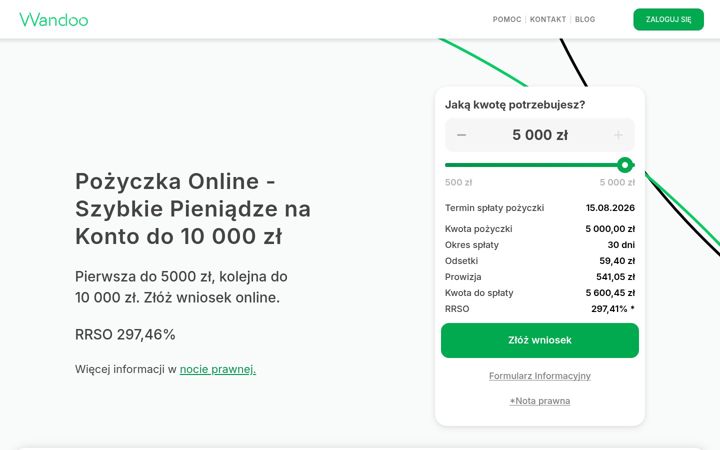 Screenshot ta' wandoo.pl