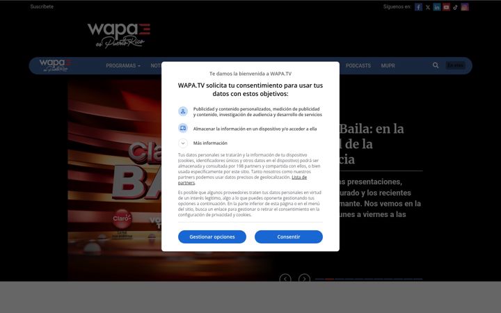 Screenshot of wapa.tv