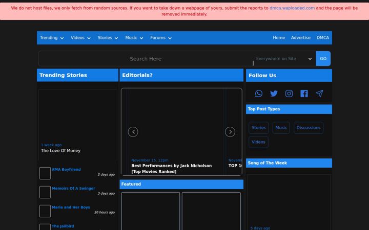 Screenshot of waploaded.com