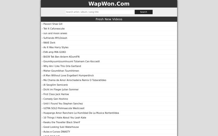 Screenshot of wapwon.com