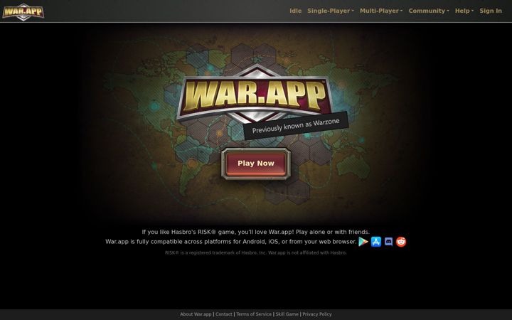 Screenshot of war.app