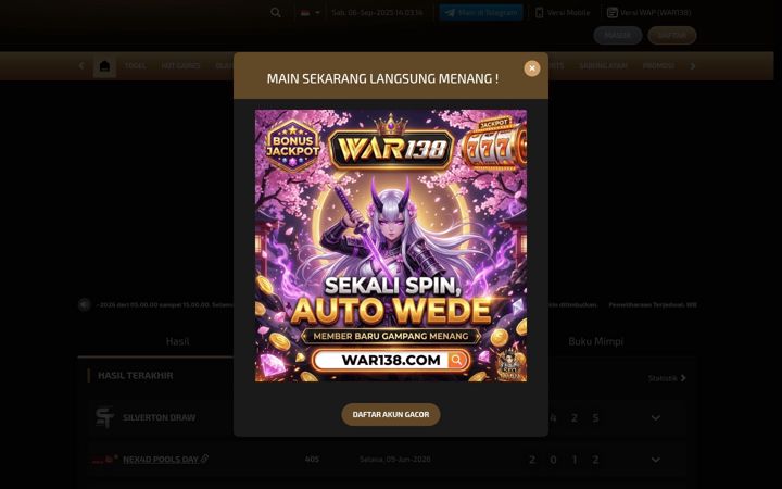Screenshot ta' war138menyala.org