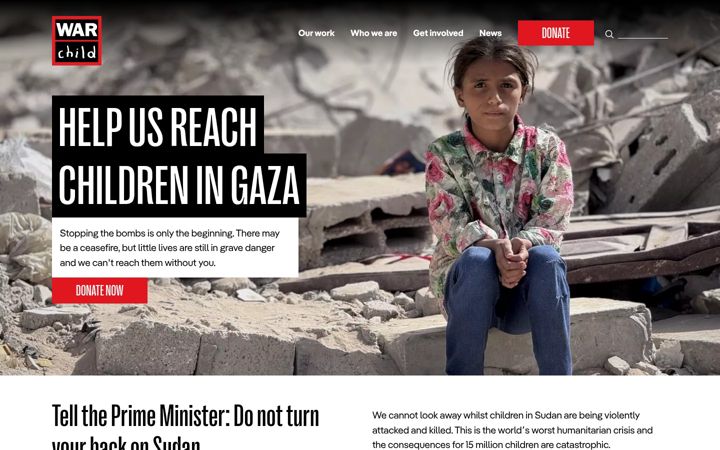 Screenshot of warchild.org.uk