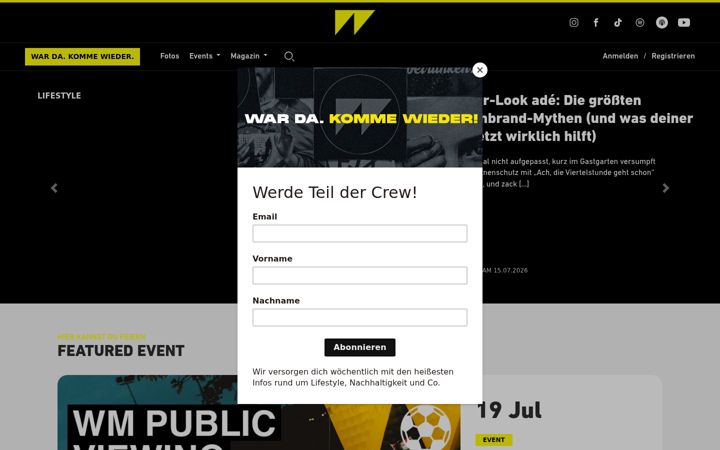 Screenshot von warda.at