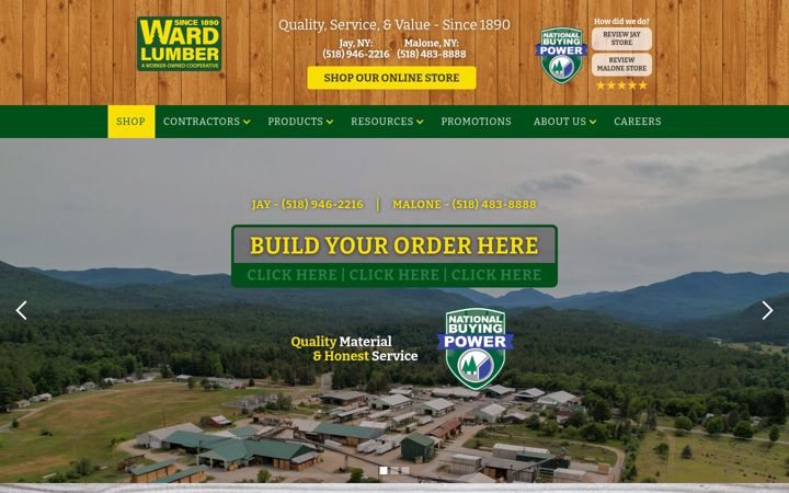 Screenshot of wardlumber.com