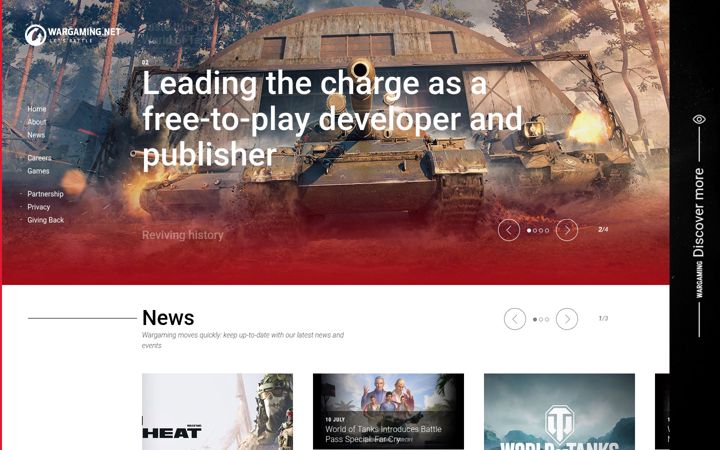 Screenshot of wargaming.com