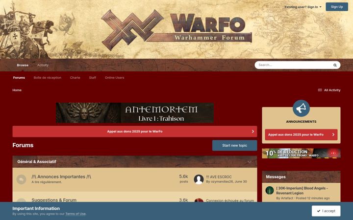 Screenshot of warhammer-forum.com