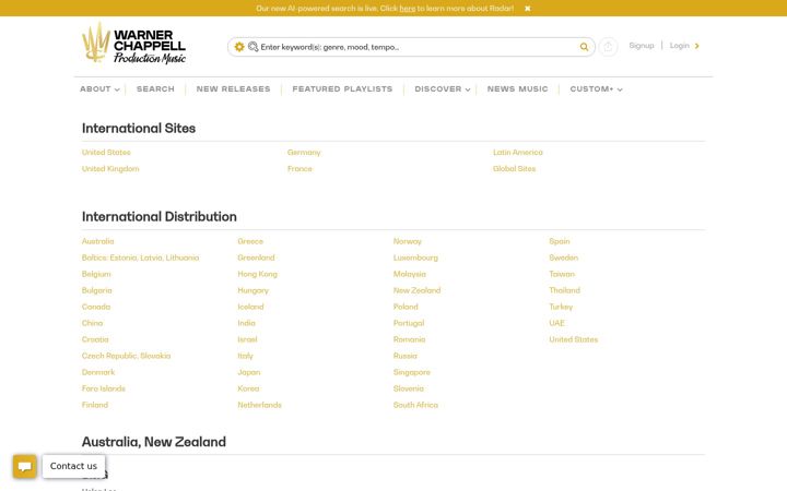 Screenshot of warnerchappellpm.com
