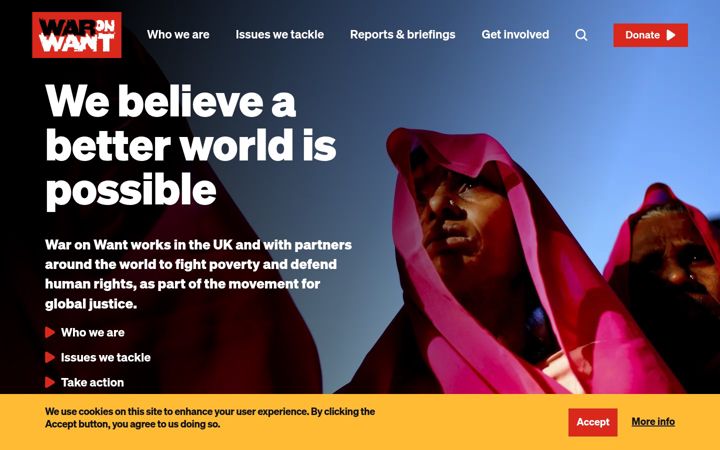 Screenshot of waronwant.org