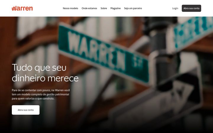 Screenshot of warren.com.br