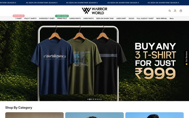 Screenshot of warriorworld.in