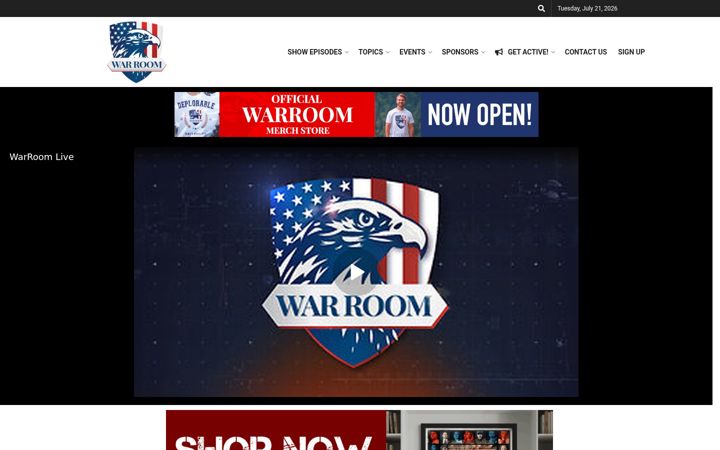 Screenshot of warroom.org