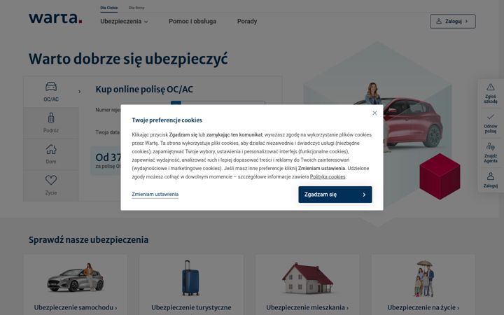 Screenshot of warta.pl