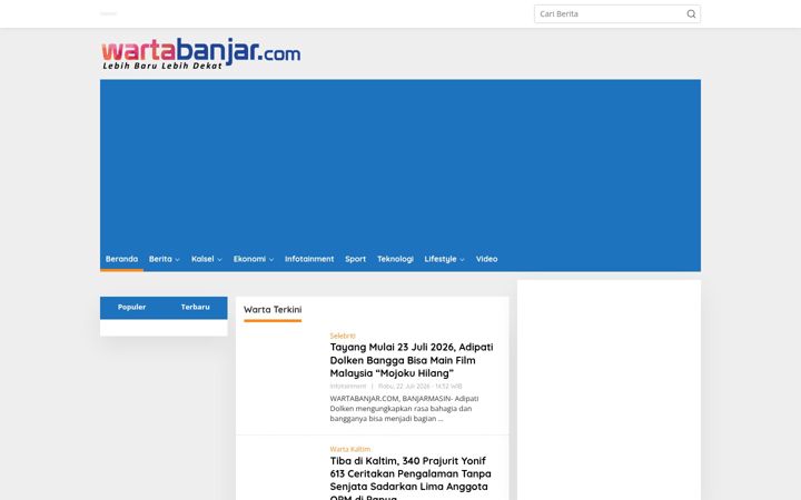 Screenshot of wartabanjar.com