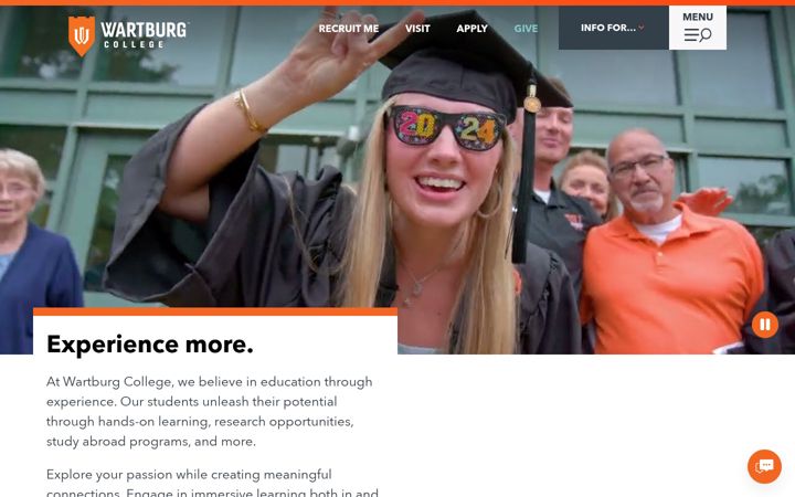 Screenshot von wartburg.edu