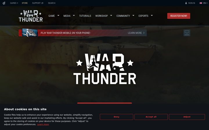 Captură de ecran a warthunder.com