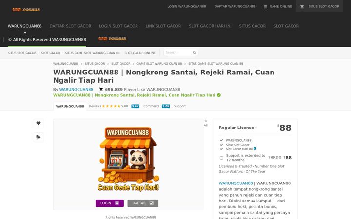 Screenshot of warungcuan88.com
