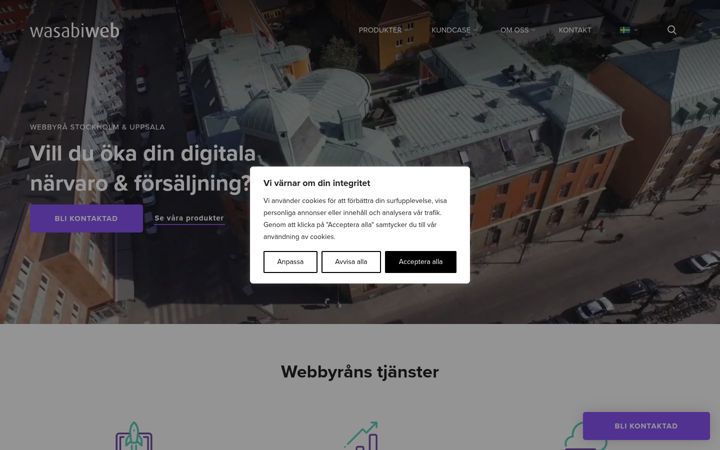 Screenshot of wasabiweb.se