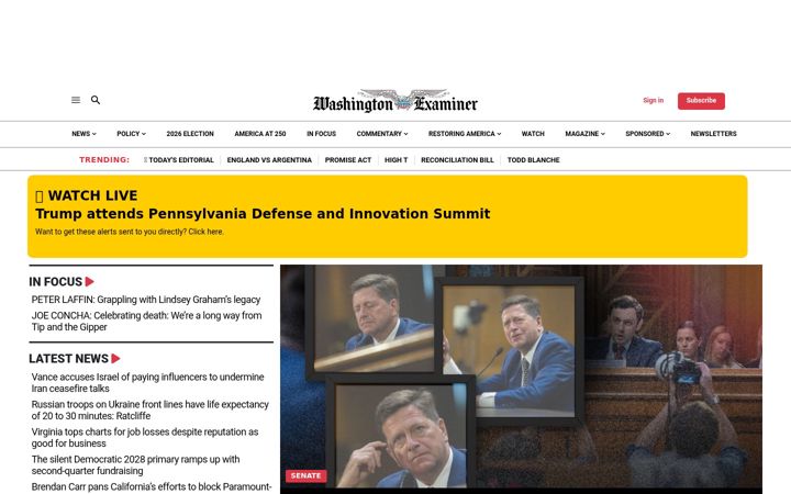 Képernyőkép: washingtonexaminer.com