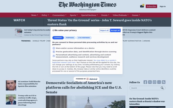 Képernyőkép: washingtontimes.com