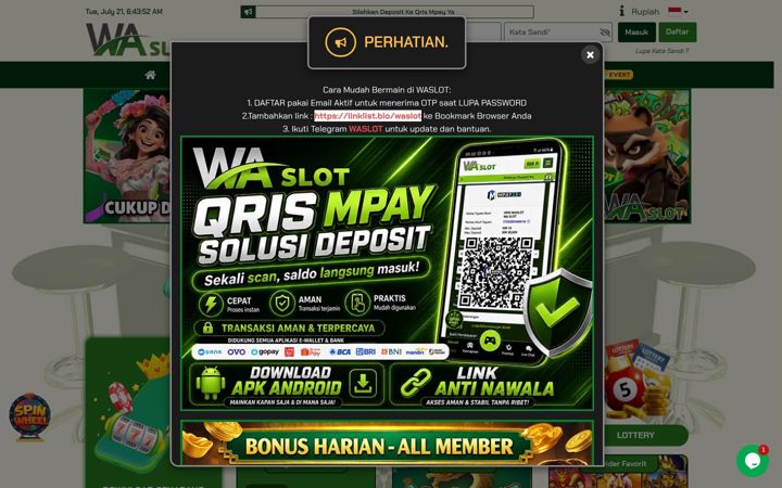Screenshot of waslot.io