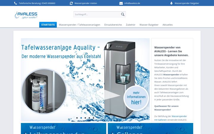 Skærmbillede af wasserspender-avaless.de