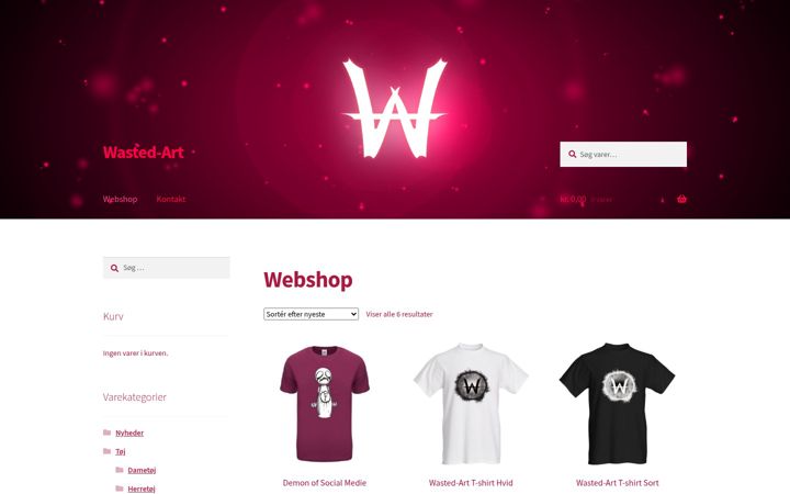 Screenshot of wasted-art.dk