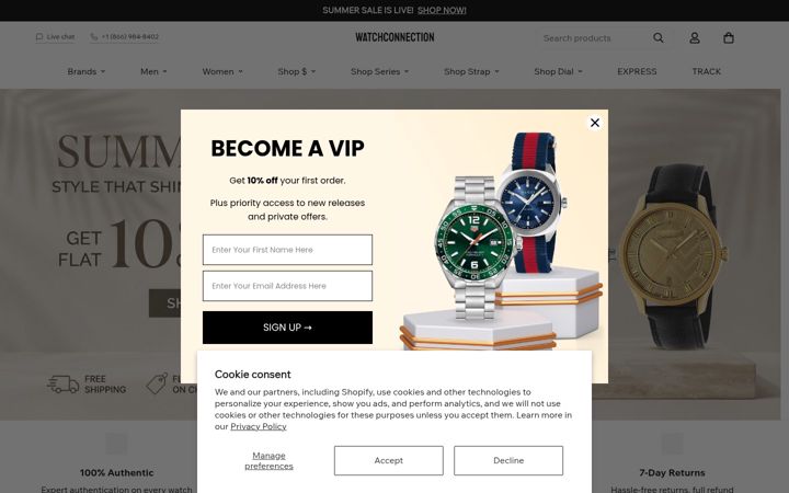 Screenshot of watch-connection.com