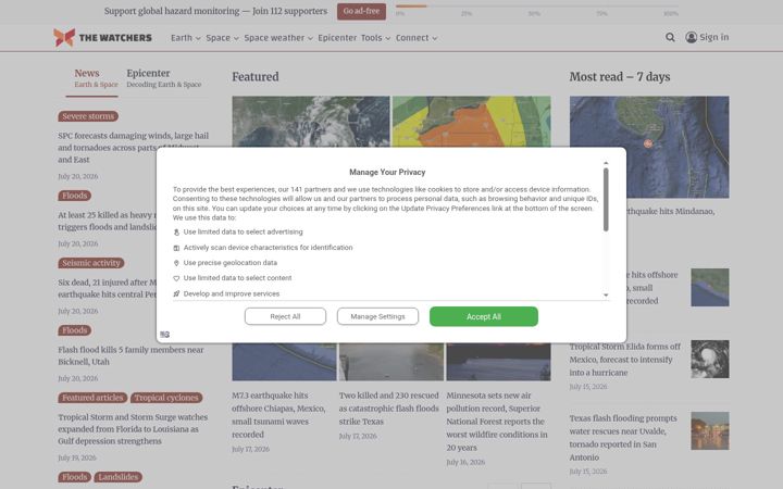 Screenshot of watchers.news