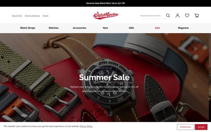Screenshot of watchgecko.com