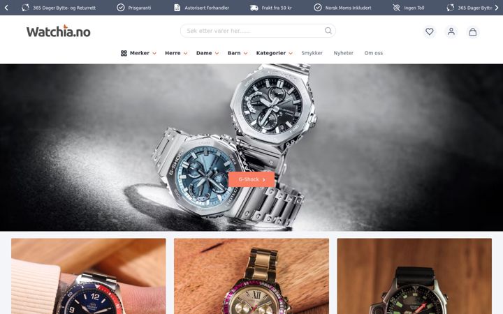 Screenshot von watchia.no