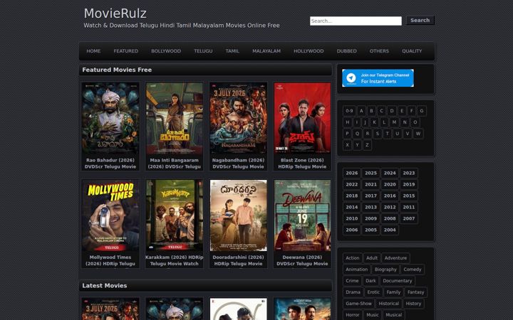 Screenshot of watchmovierulz.kim