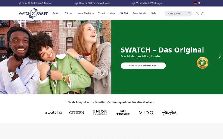 Screenshot of watchpapst.de
