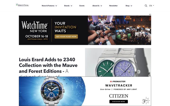 Screenshot of watchtime.com
