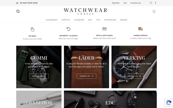 Screenshot di watchwear.se
