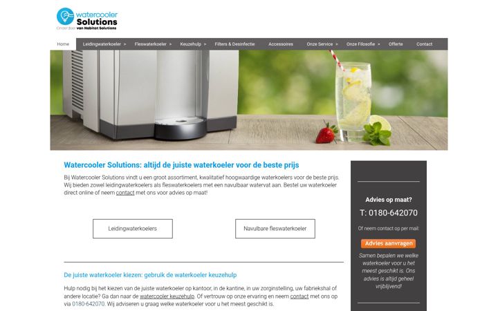 Skjermbilde av watercoolersolutions.eu