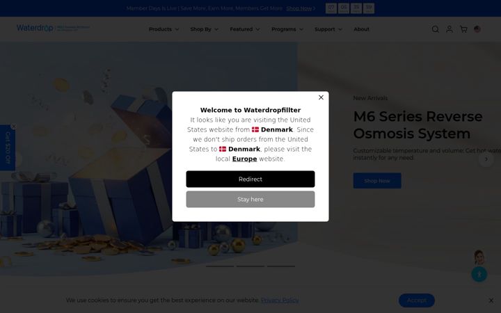 Screenshot von waterdropfilter.com