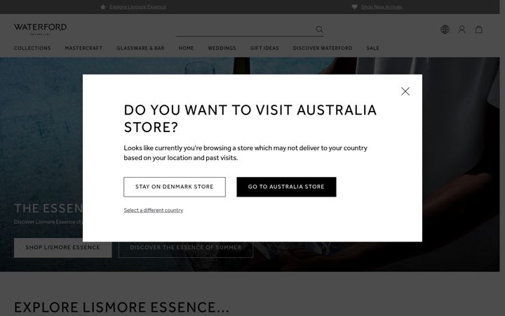 Screenshot of waterford.com