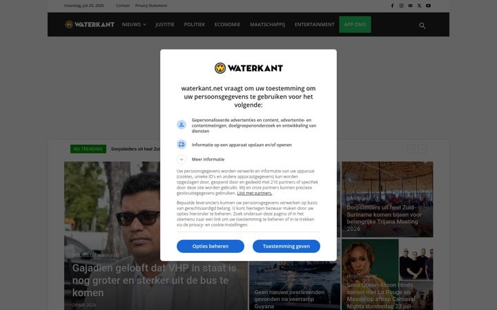 Screenshot of waterkant.net