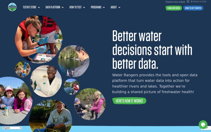 Screenshot of waterrangers.ca