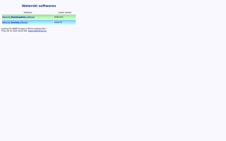 Screenshot of waterski-softwares.com