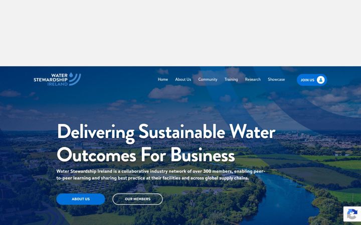 Screenshot stránky waterstewardshipireland.com