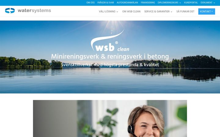 Posnetek zaslona watersystems.se