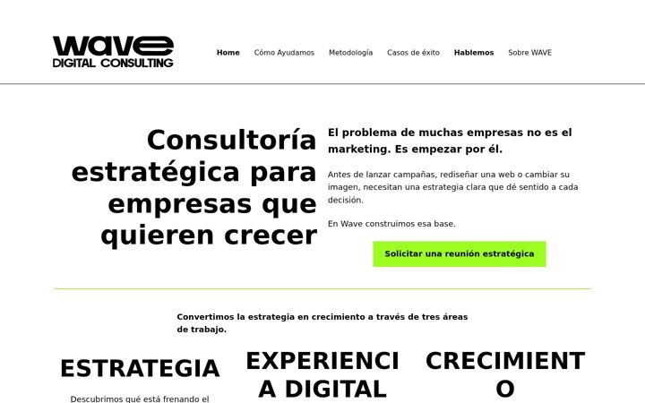 Screenshot von wavedigitalconsulting.es