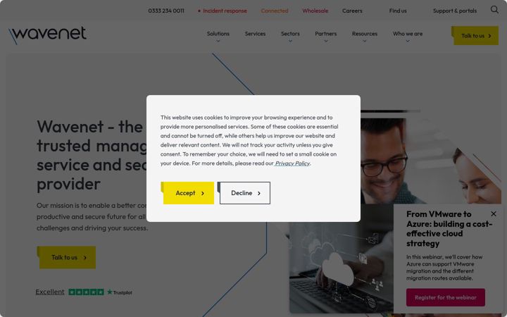 Screenshot of wavenet.co.uk