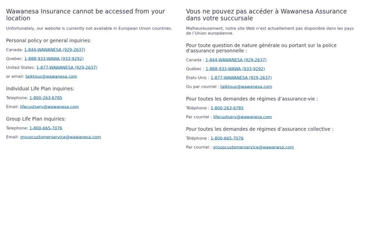 Screenshot of wawanesa.com