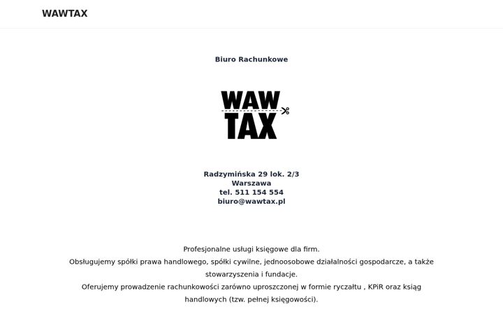 Ekrano kopija wawtax.pl