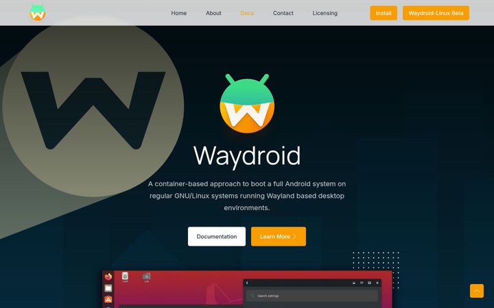 Screenshot of waydro.id